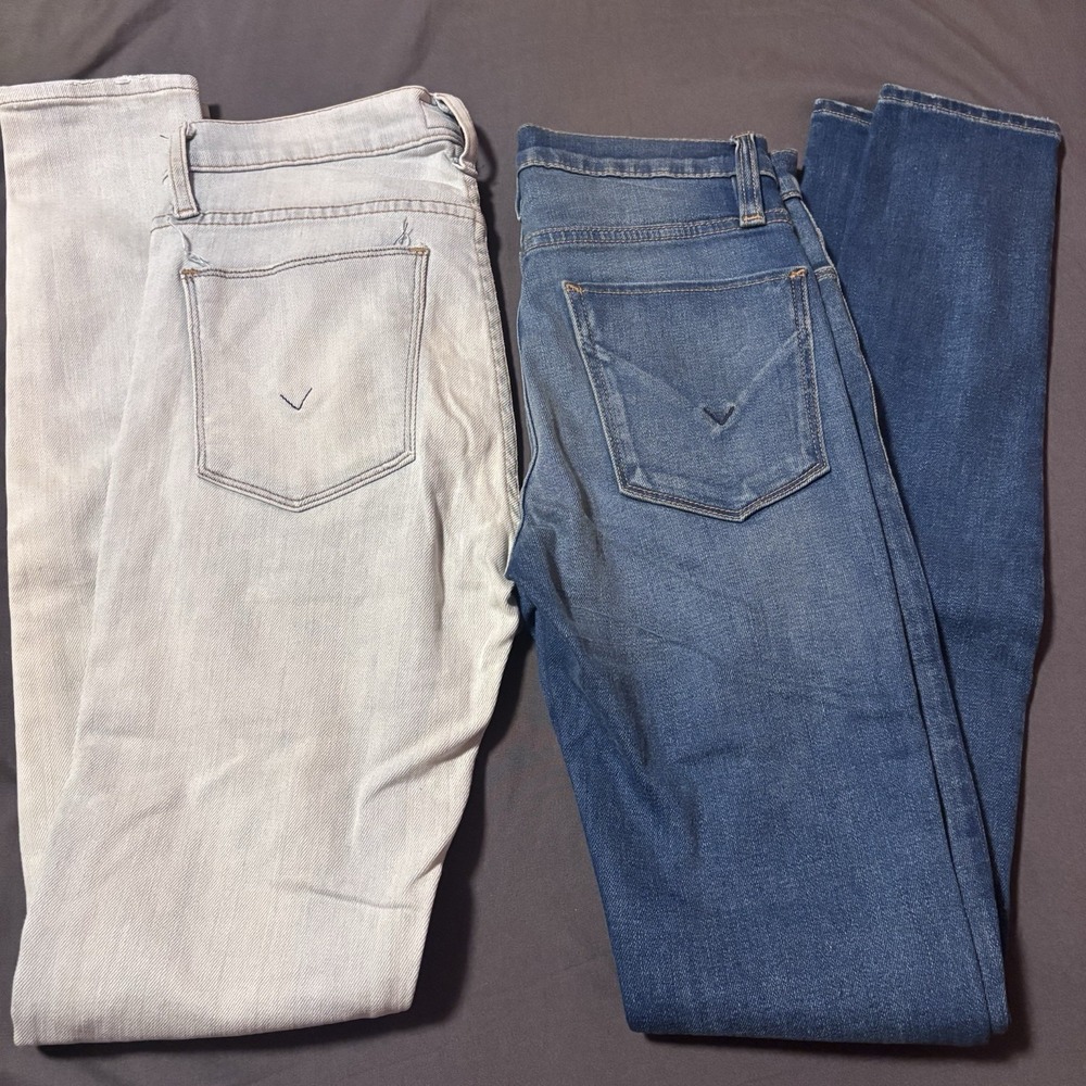 2 Hudson Womens Medium Light Wash Coin Pocket Denim Skinny Jeans Size 25